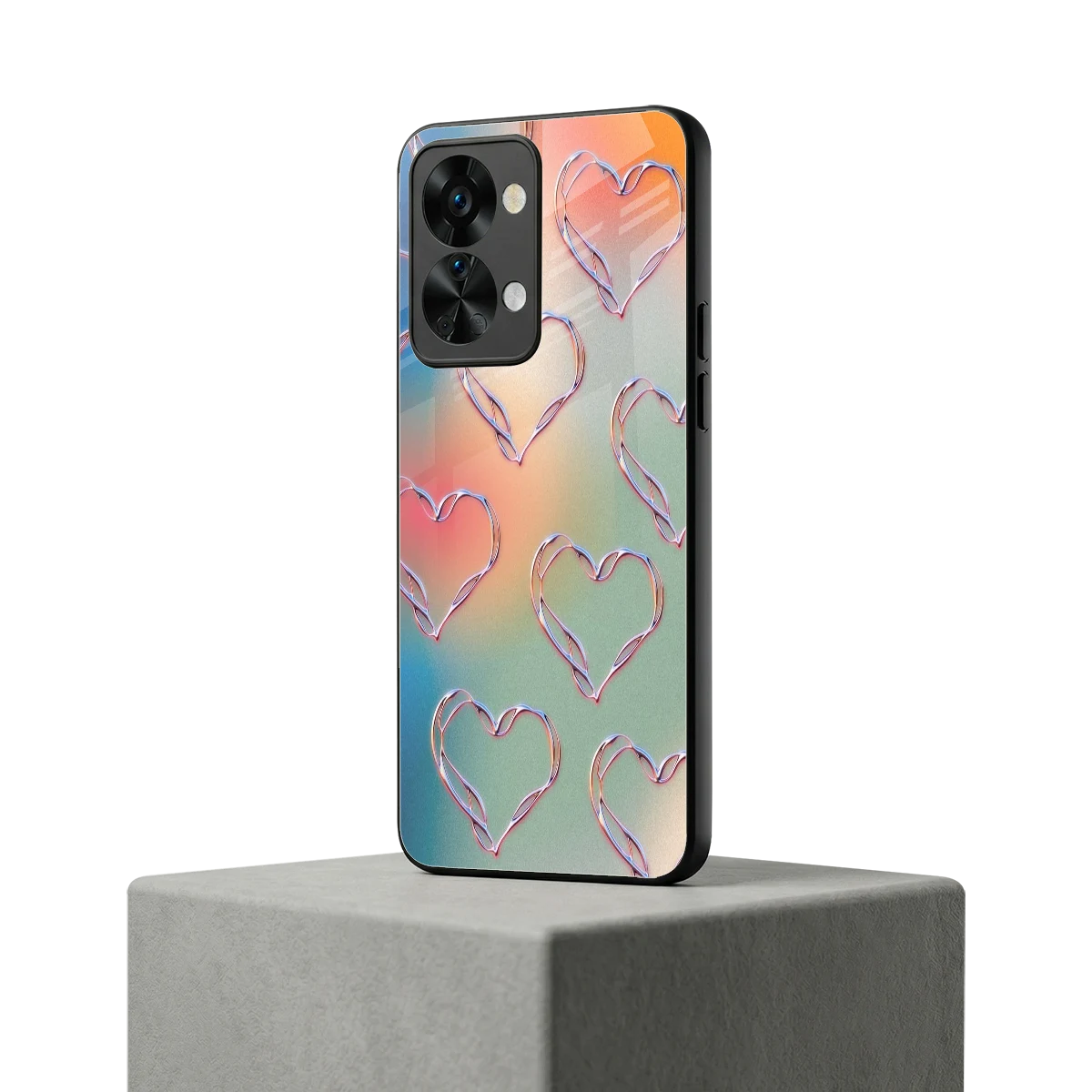 Hearts Euphoria oneplus nord 2t mobile cover | shockproof glass phone case