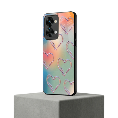 Hearts Euphoria oneplus nord 2t mobile cover | shockproof glass phone case