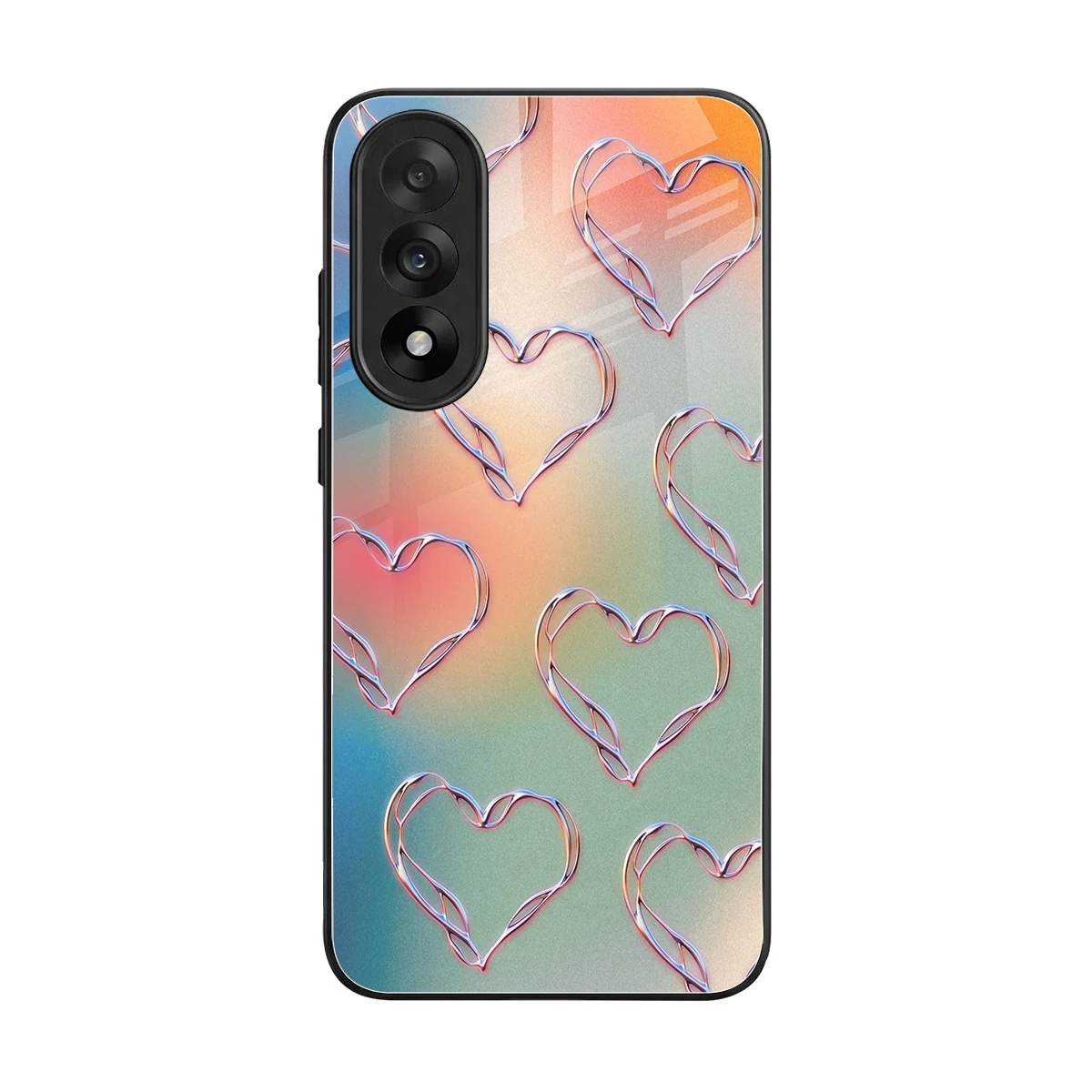 Hearts Euphoria back phone cover | glass case for oneplus nord 5