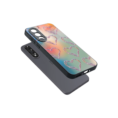 Hearts Euphoria sleek oneplus nord 5 cover with tempered glass back and TPU edges