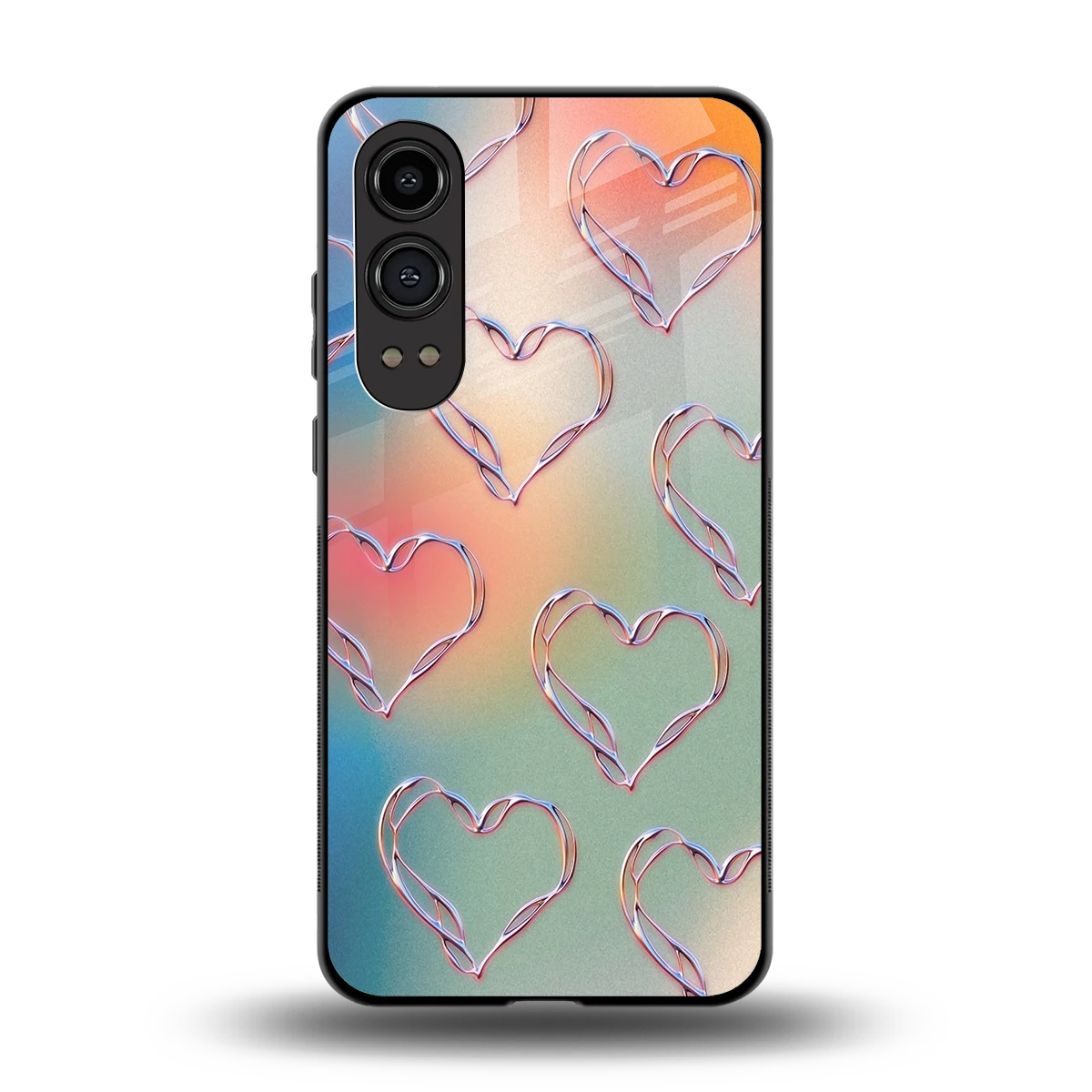 Hearts Euphoria back phone cover | glass case for oneplus nord ce 4 lite