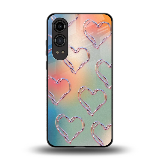 Hearts Euphoria back phone cover | glass case for oneplus nord ce 4 lite
