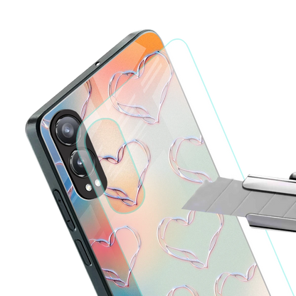 Hearts Euphoria stylish phone case for oneplus nord ce 4 lite | glossy glass and slim fit