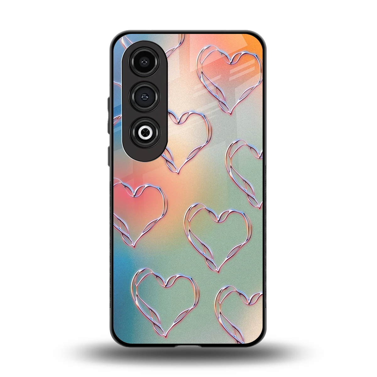 Hearts Euphoria back phone cover | glass case for oneplus nord ce 4