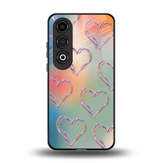 Hearts Euphoria back phone cover | glass case for oneplus nord ce 4