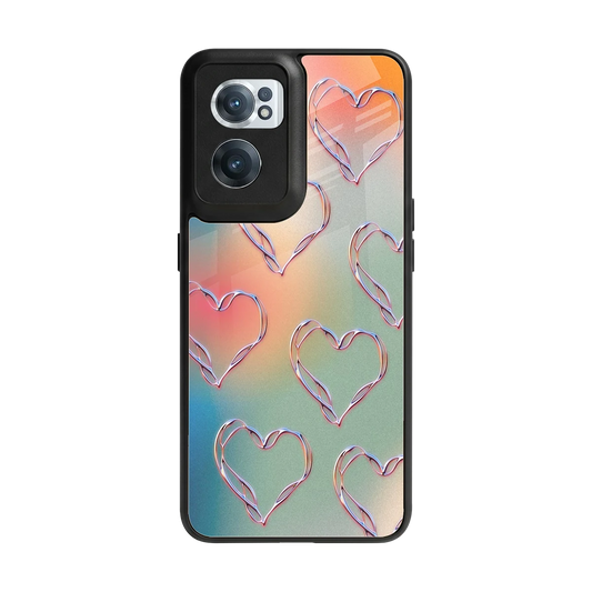 Hearts Euphoria back phone cover | glass case for oneplus nord ce 2