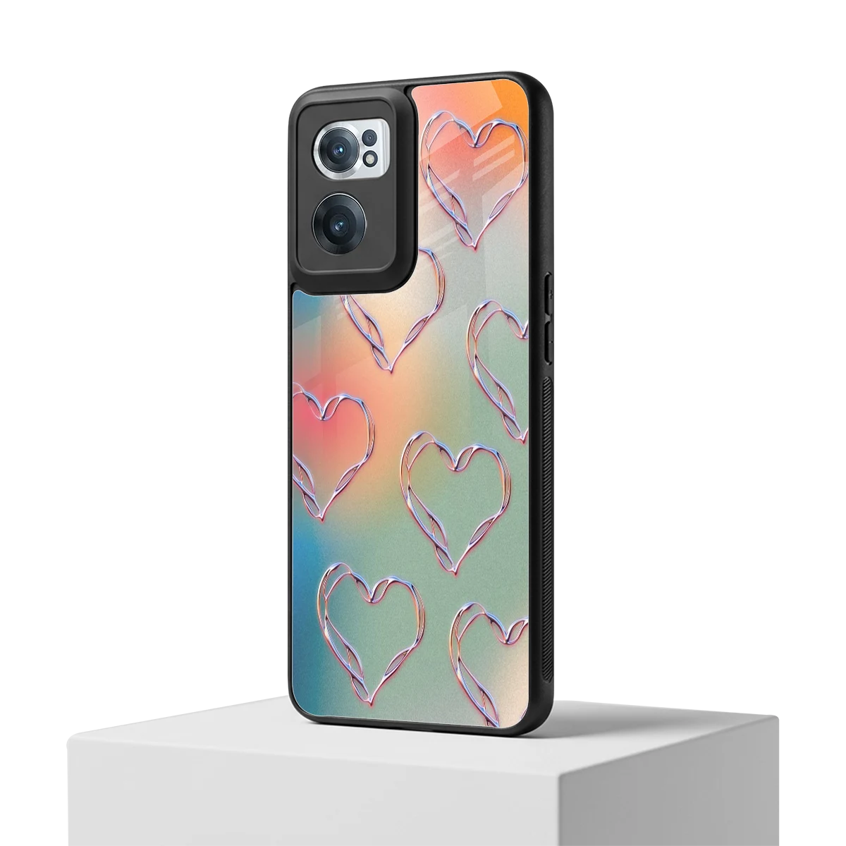 Hearts Euphoria oneplus nord ce 2 mobile cover | shockproof glass phone case