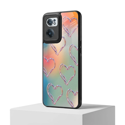 Hearts Euphoria oneplus nord ce 2 mobile cover | shockproof glass phone case