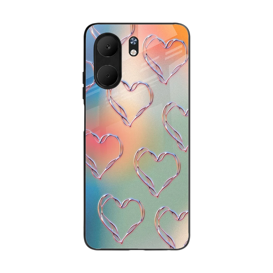 Hearts Euphoria back phone cover | glass case for oppo a5x 5g
