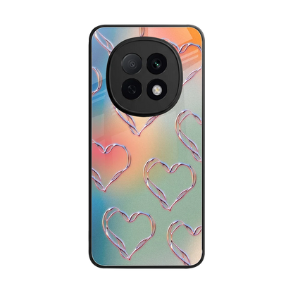 Hearts Euphoria back phone cover | glass case for oppo f29 pro 5g