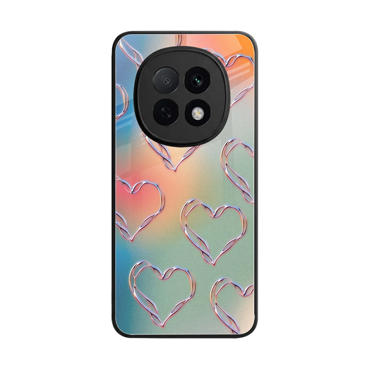 Hearts Euphoria back phone cover | glass case for oppo f29 pro 5g