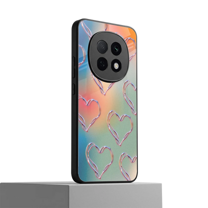 Hearts Euphoria oppo f29 pro 5g mobile cover | shockproof glass phone case