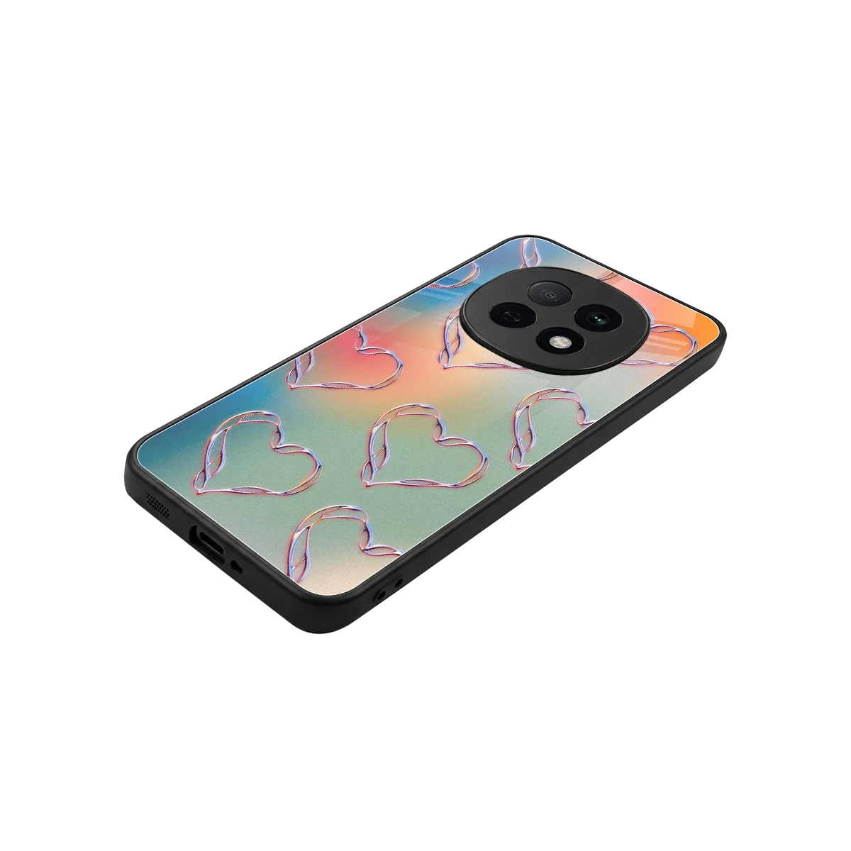 Hearts Euphoria stylish phone case for oppo f29 pro 5g | glossy glass and slim fit