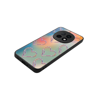 Hearts Euphoria stylish phone case for oppo f29 pro 5g | glossy glass and slim fit
