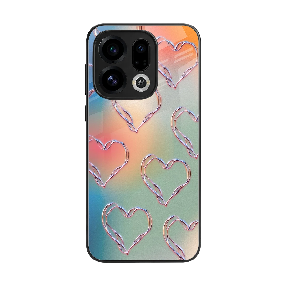 Hearts Euphoria back phone cover | glass case for oppo find x9