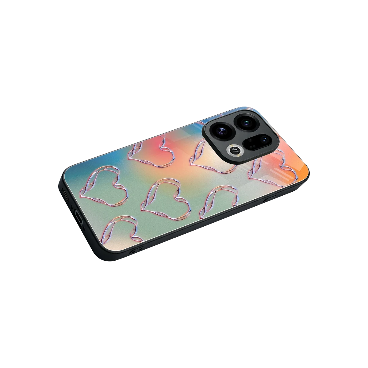 Hearts Euphoria stylish phone case for oppo find x9 | glossy glass and slim fit