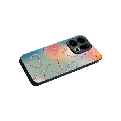 Hearts Euphoria stylish phone case for oppo find x9 | glossy glass and slim fit