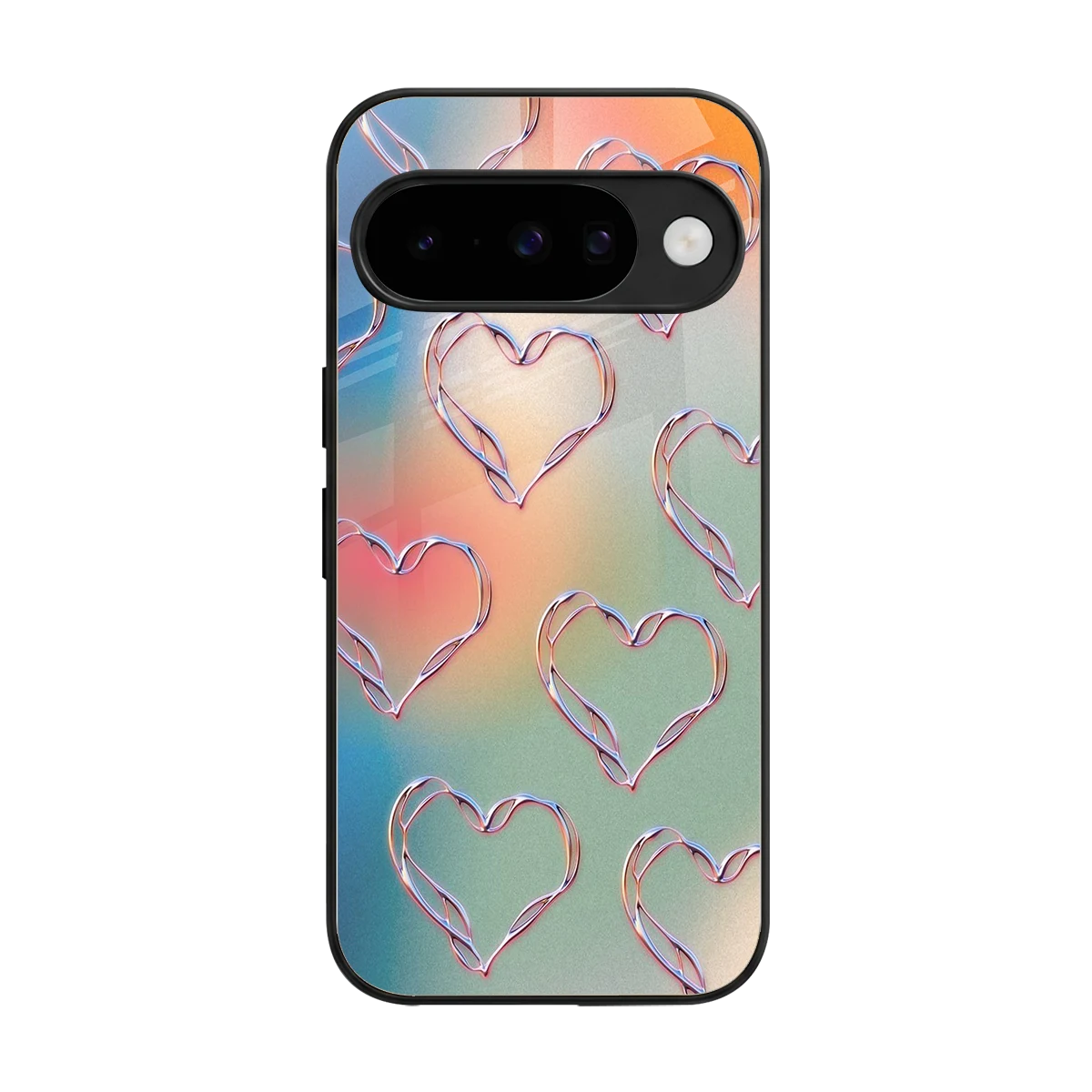 Hearts Euphoria back phone cover | glass case for google pixel 10