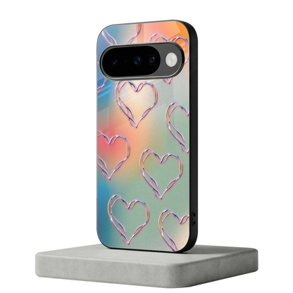 Hearts Euphoria google pixel 10 mobile cover | shockproof glass phone case