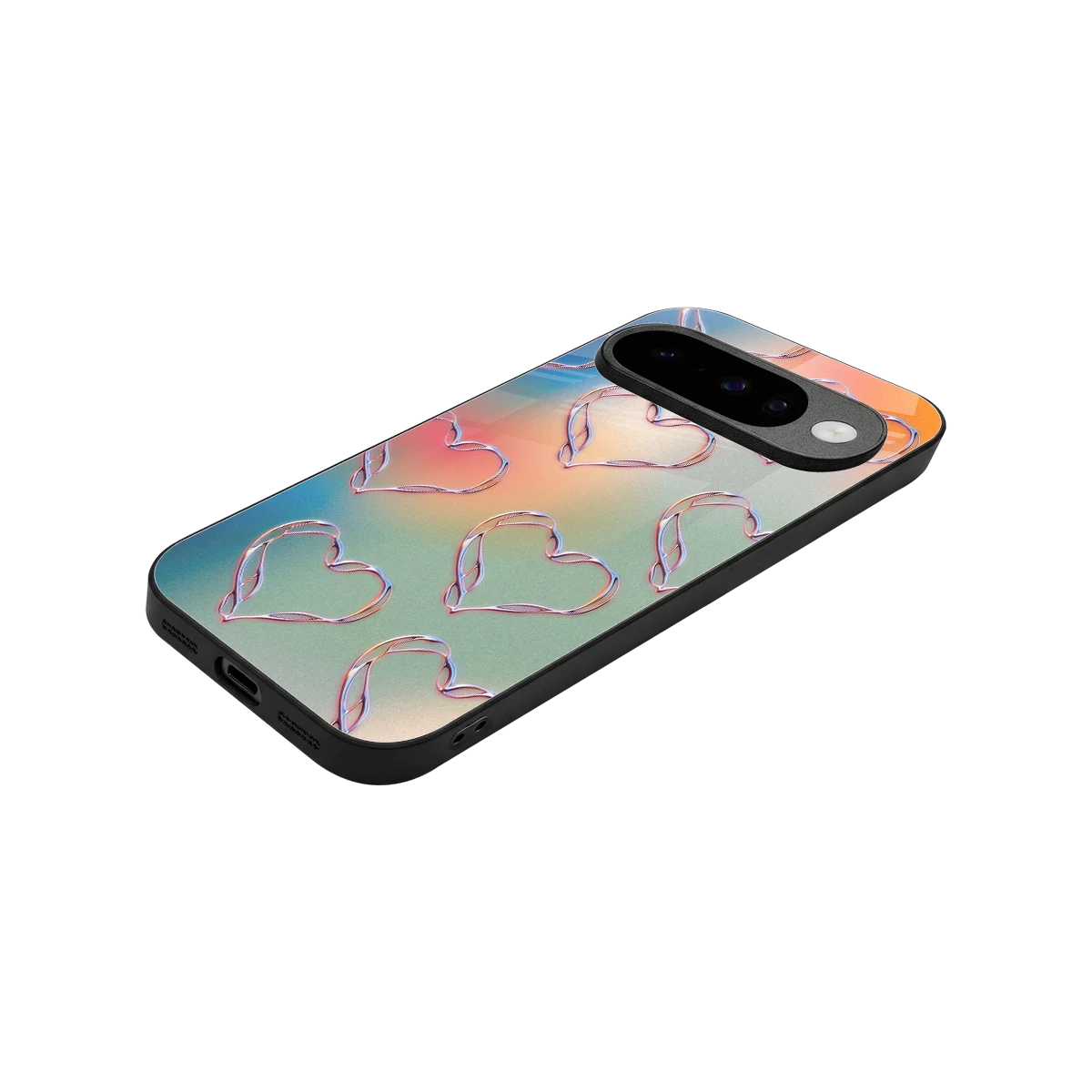 Hearts Euphoria stylish phone case for google pixel 10 | glossy glass and slim fit