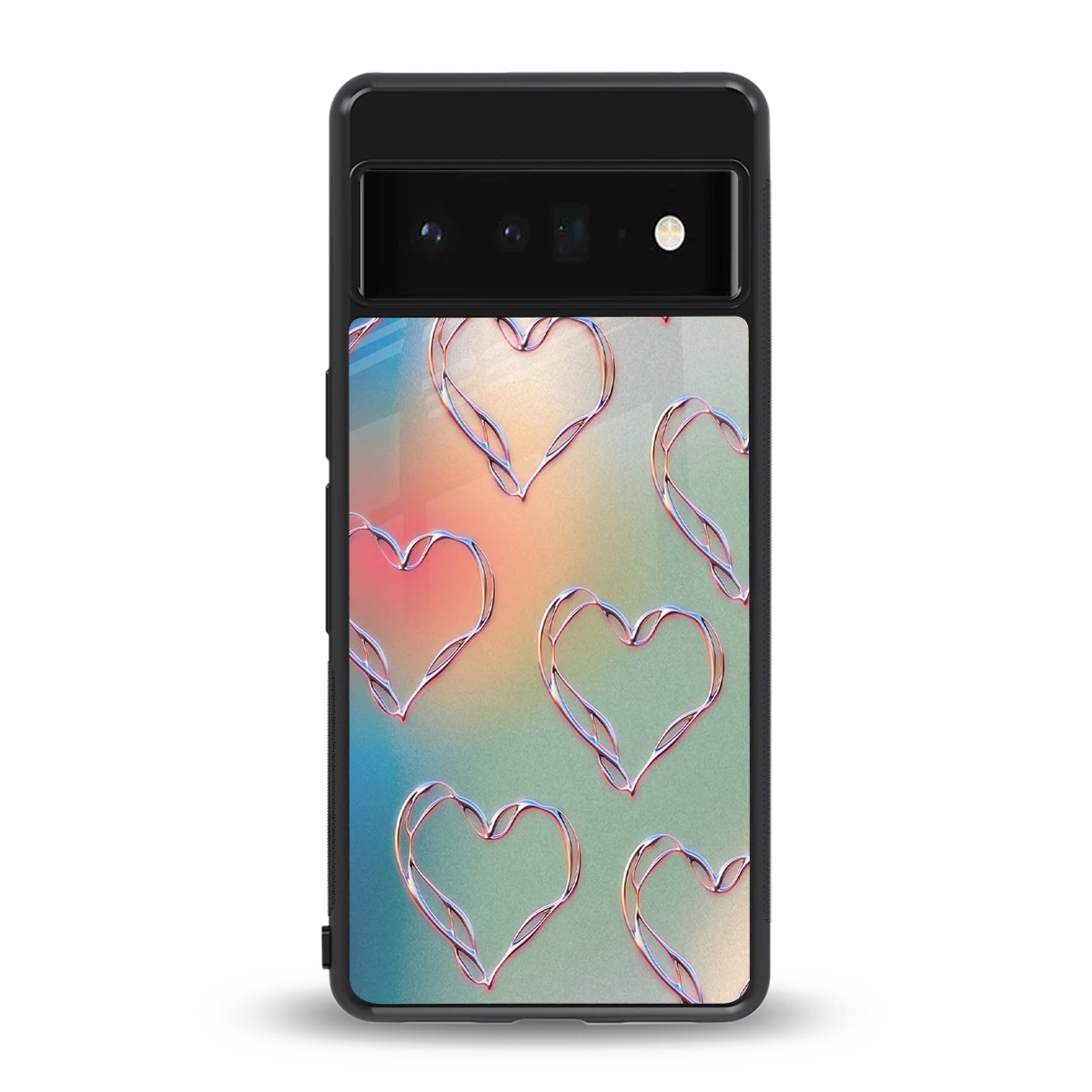 Hearts Euphoria back phone cover | glass case for google pixel 6 pro