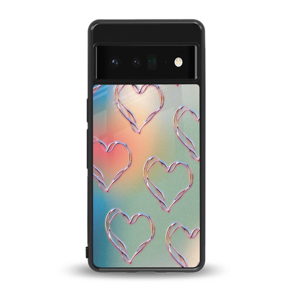 Hearts Euphoria back phone cover | glass case for google pixel 6 pro