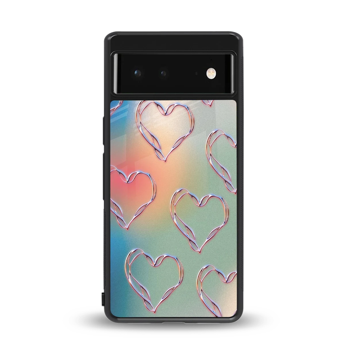 Hearts Euphoria back phone cover | glass case for google pixel 6a