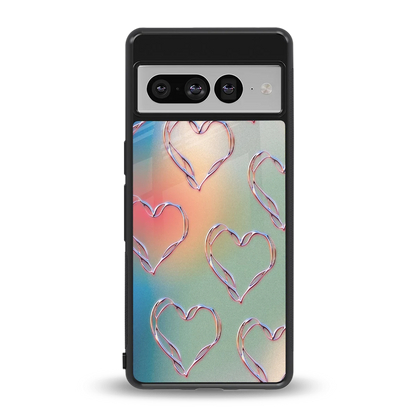 Hearts Euphoria back phone cover | glass case for google pixel 7 pro