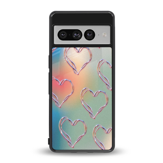 Hearts Euphoria back phone cover | glass case for google pixel 7 pro