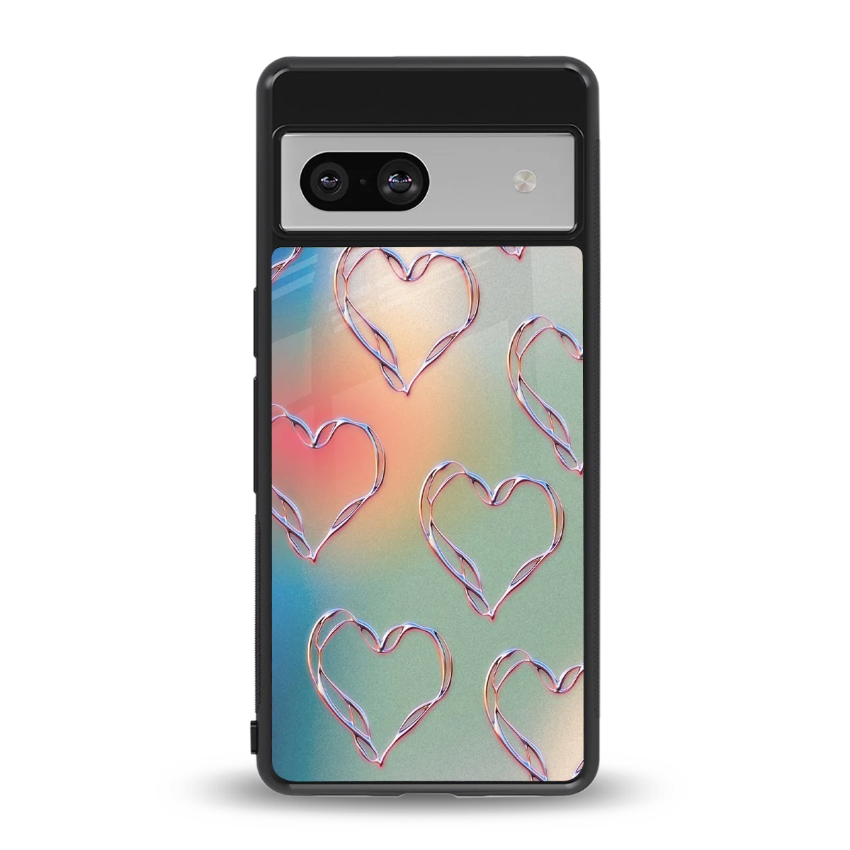 Hearts Euphoria back phone cover | glass case for google pixel 7