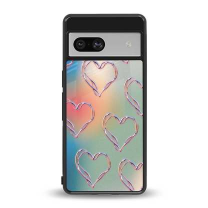 Hearts Euphoria back phone cover | glass case for google pixel 7