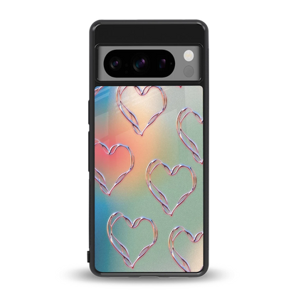 Hearts Euphoria back phone cover | glass case for google pixel 8 pro