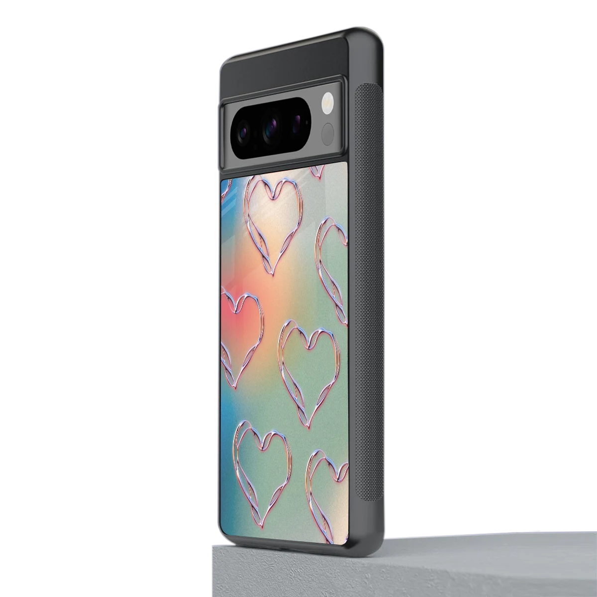 Hearts Euphoria stylish phone case for google pixel 8 pro | glossy glass and slim fit