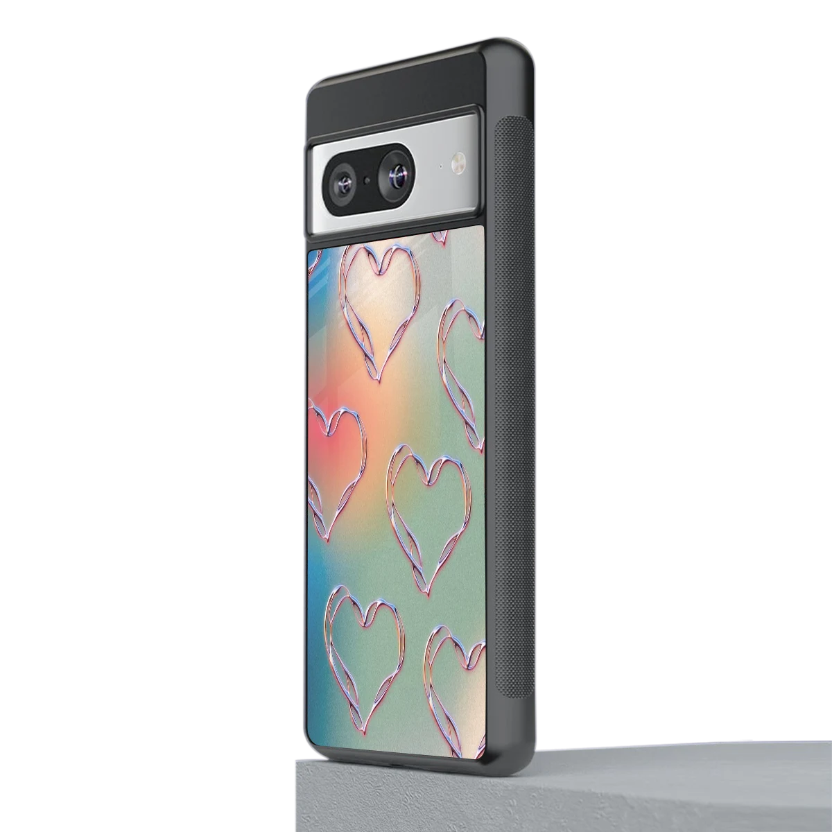 Hearts Euphoria stylish phone case for google pixel 8 | glossy glass and slim fit