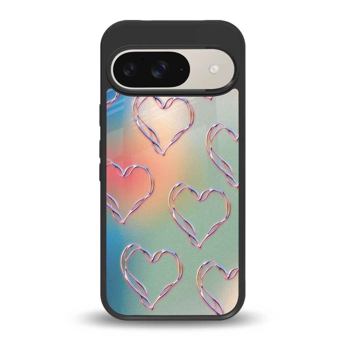 Hearts Euphoria back phone cover | glass case for google pixel 9
