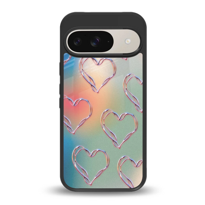 Hearts Euphoria back phone cover | glass case for google pixel 9