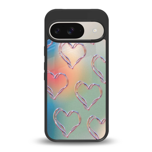 Hearts Euphoria back phone cover | glass case for google pixel 9