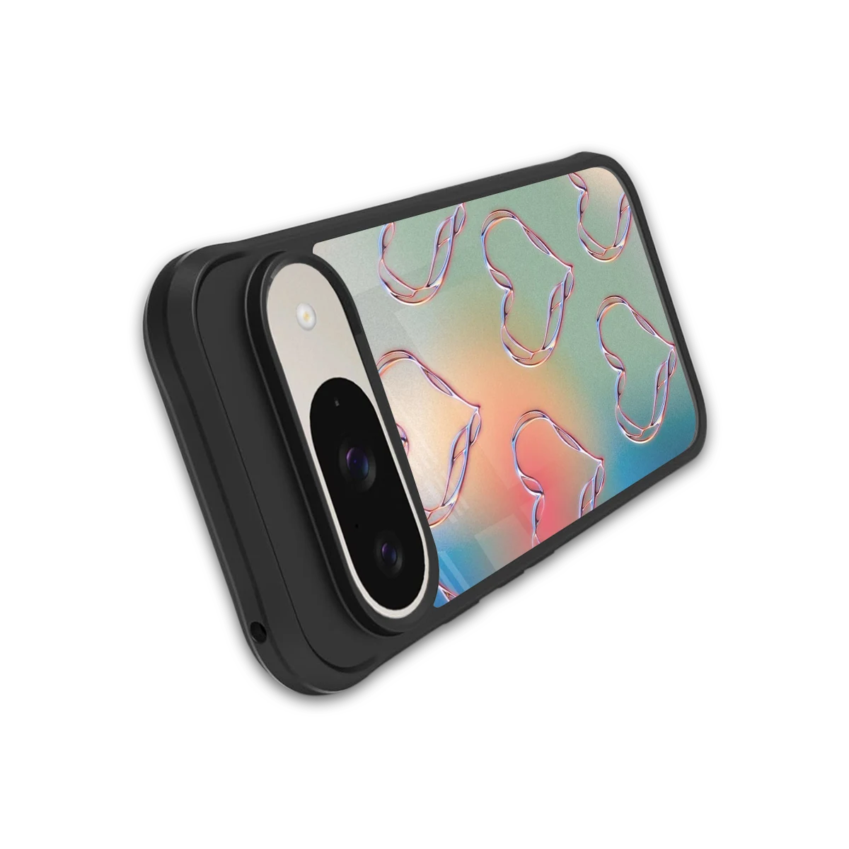 Hearts Euphoria stylish phone case for google pixel 9 | glossy glass and slim fit