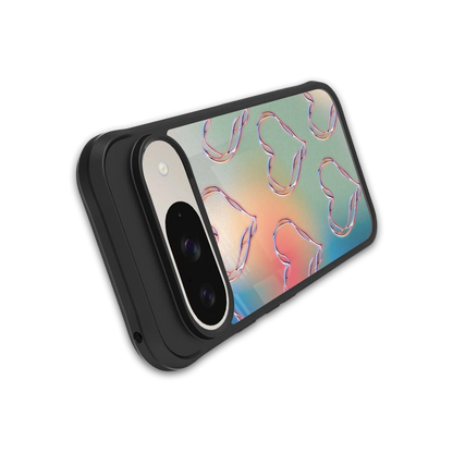 Hearts Euphoria stylish phone case for google pixel 9 | glossy glass and slim fit