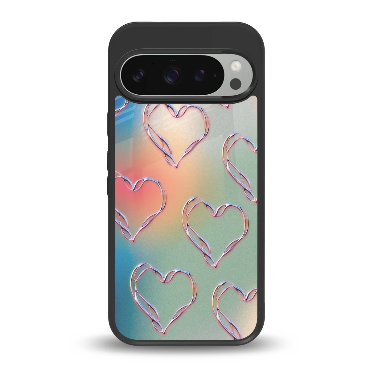 Hearts Euphoria back phone cover | glass case for google pixel 9 pro xl