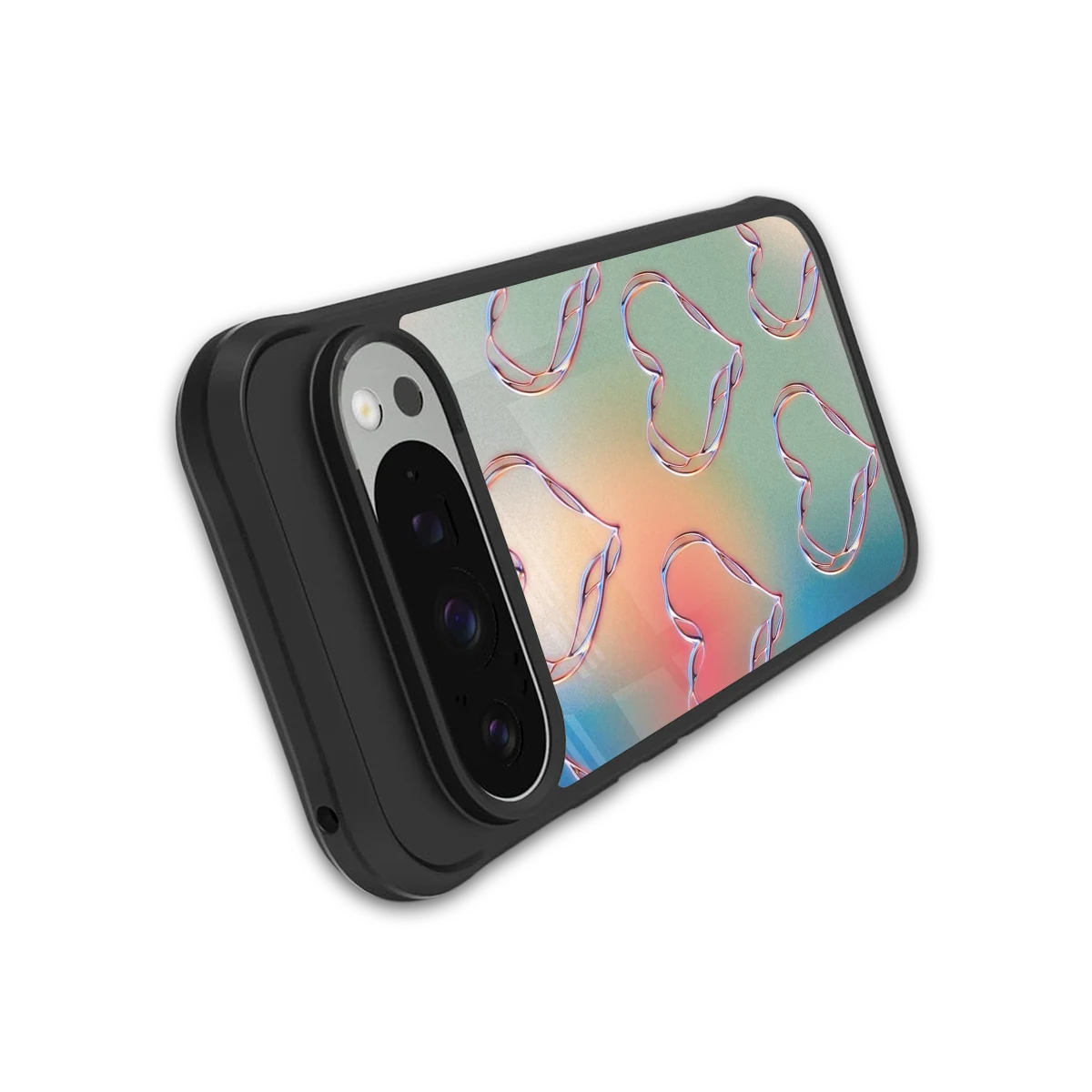 Hearts Euphoria stylish phone case for google pixel 9 pro xl | glossy glass and slim fit