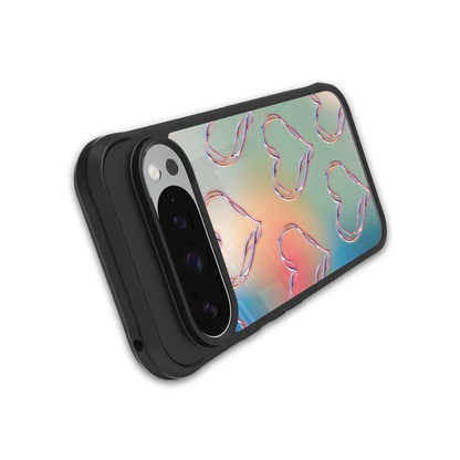 Hearts Euphoria stylish phone case for google pixel 9 pro xl | glossy glass and slim fit