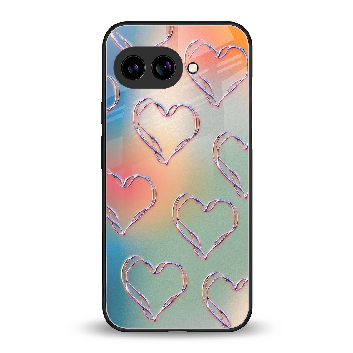 Hearts Euphoria back phone cover | glass case for google pixel 9a