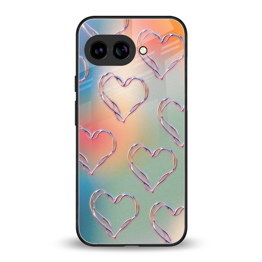 Hearts Euphoria back phone cover | glass case for google pixel 9a