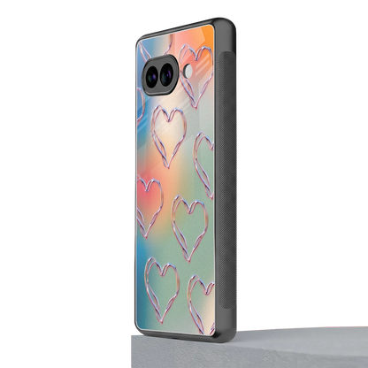 Hearts Euphoria google pixel 9a mobile cover | shockproof glass phone case