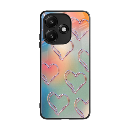 Hearts Euphoria back phone cover | glass case for redmi 12 5g