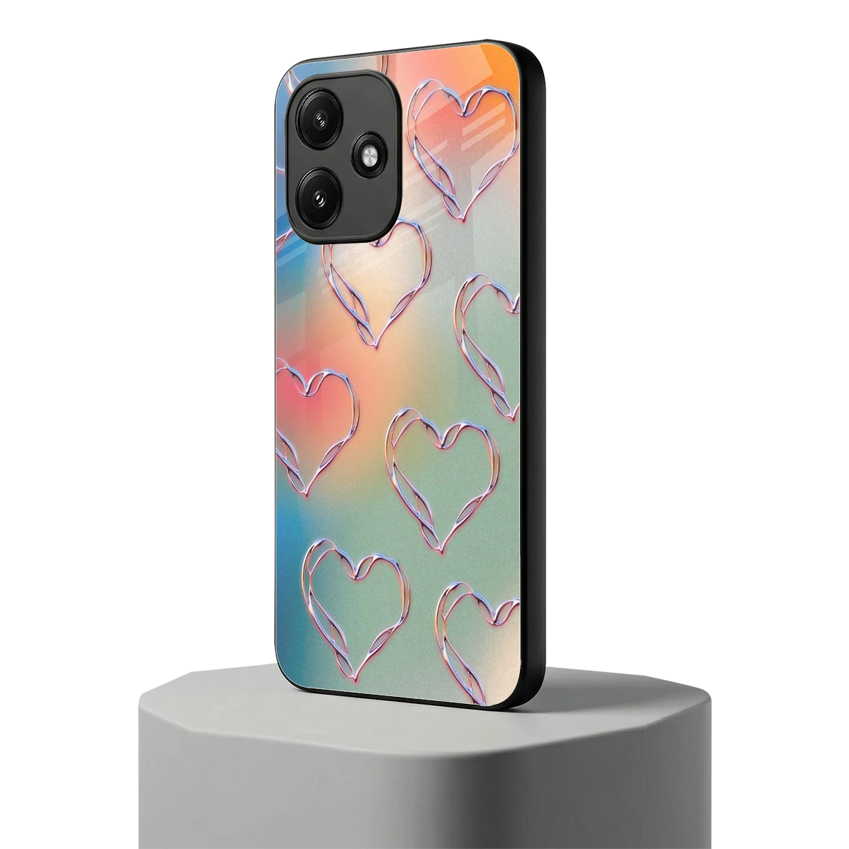 Hearts Euphoria redmi 12 5g mobile cover | shockproof glass phone case