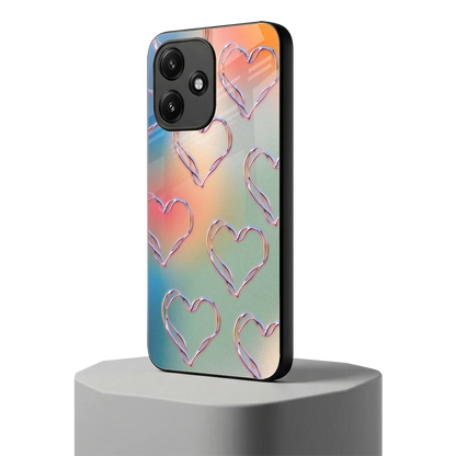 Hearts Euphoria redmi 12 5g mobile cover | shockproof glass phone case