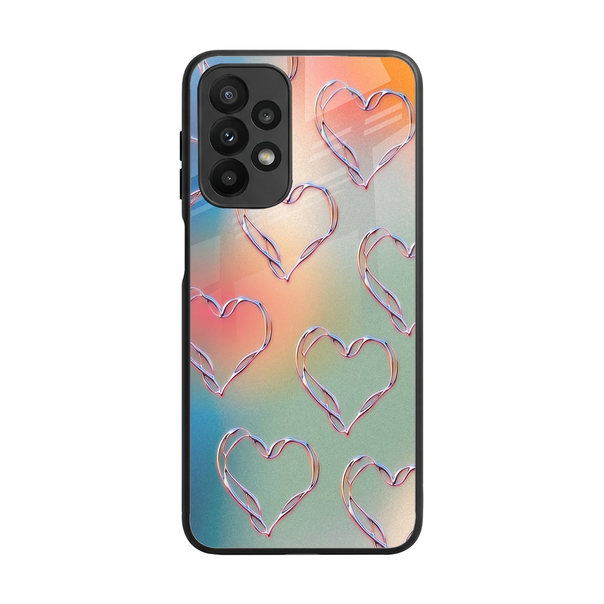 Hearts Euphoria back phone cover | glass case for samsung galaxy a23