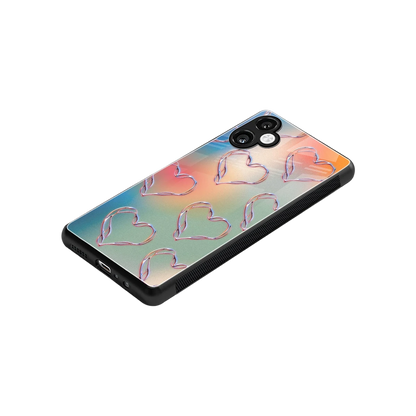 Hearts Euphoria stylish phone case for samsung galaxy a06 5g | glossy glass and slim fit